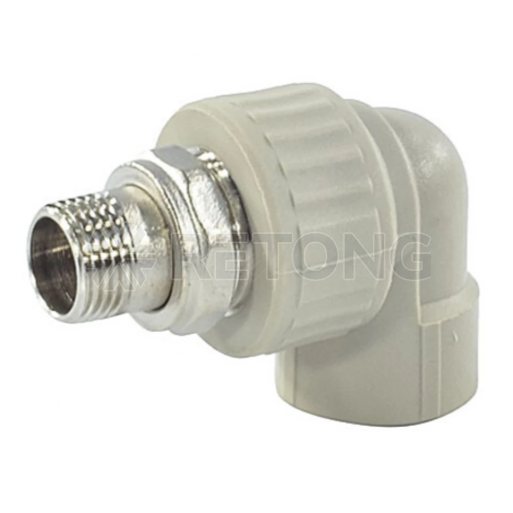 Угольник PP-R сер комб разъем Дн25х1/2" НР д/рад VALFEX 10238134Г