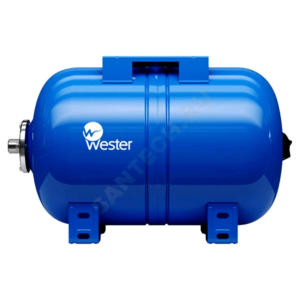 Гидроаккумулятор гориз син 24л 10атм 1" НР WAO Wester 0-14-0950