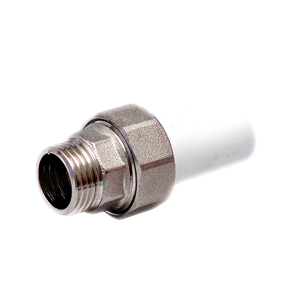 Муфта тр PP-R бел комб разъем Дн20х1" Ру25 нр пайк/н/р VALFEX 10158125