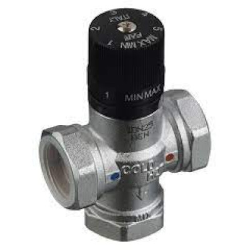 Клапан смес т/стат лат Ду25 Ру10 м/м Kvs3.6 25-65C Far FA 3950 1