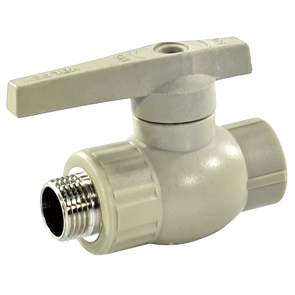 Кран шаровой PP-R сер Дн20х1/2" НР VALFEX 10144220Г