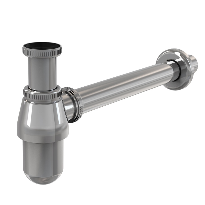 Сифон умыв бут б/вып 1 1/4"x32 лат пр/тр 32 хром Alca A431