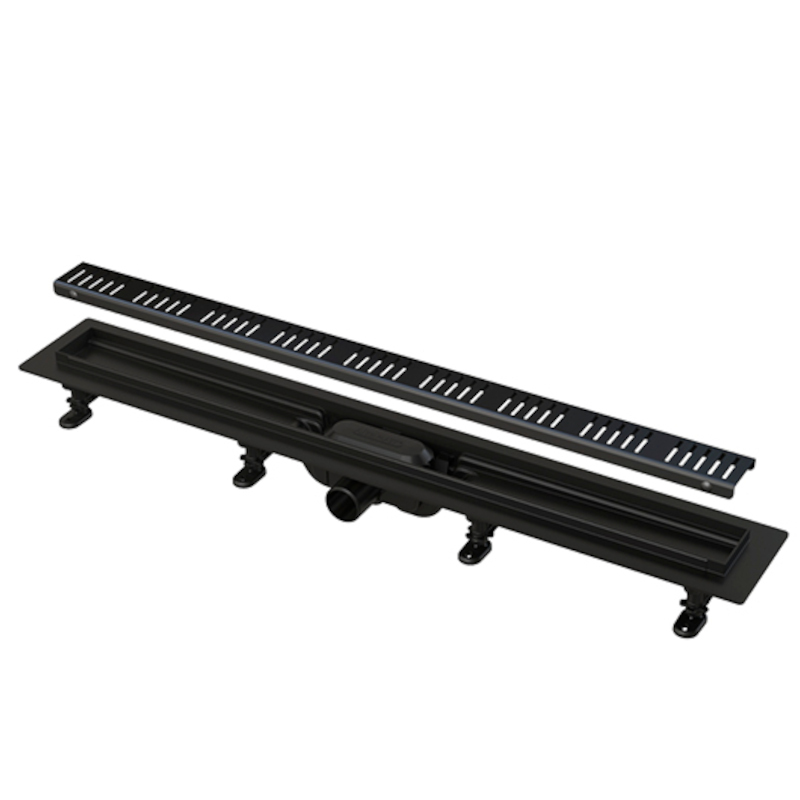 Лоток душев гор/вып комб/з Дн40 650х60 нж/реш черн Alca APZ10BLACK-650M
