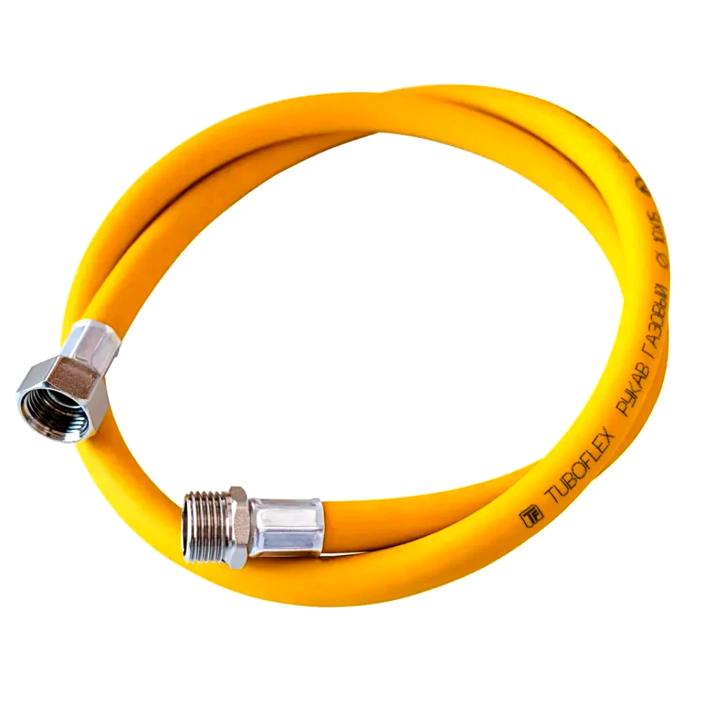 Подводка гибкая д/газа ПВХ М1/2"-Н1/2" 2.5м лат/г dвн10 арм Tuboflex