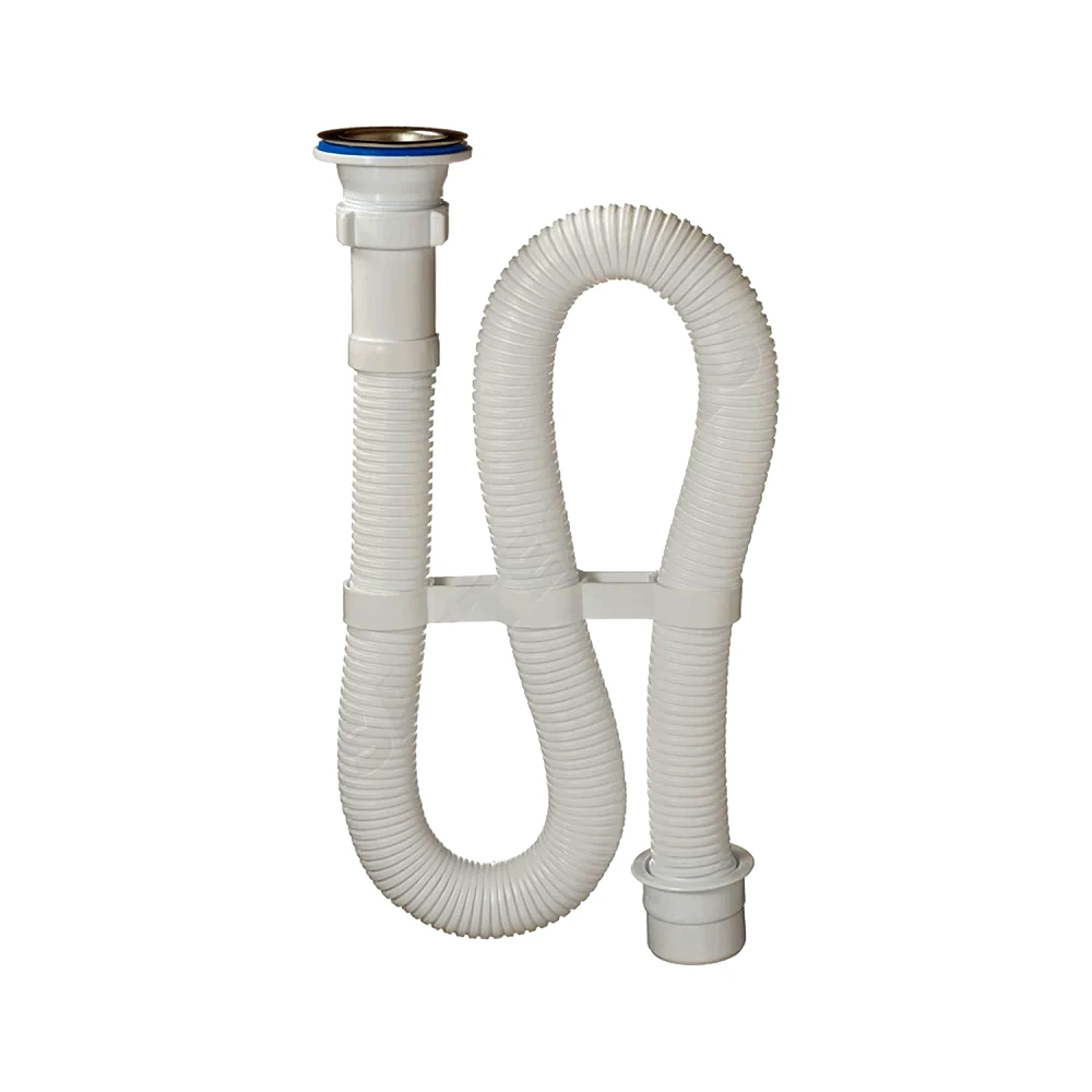 Сифон умыв/мойка гофр 1 1/2"x40 пер 50 L=1000мм нерж/сетка Орио АС-3011