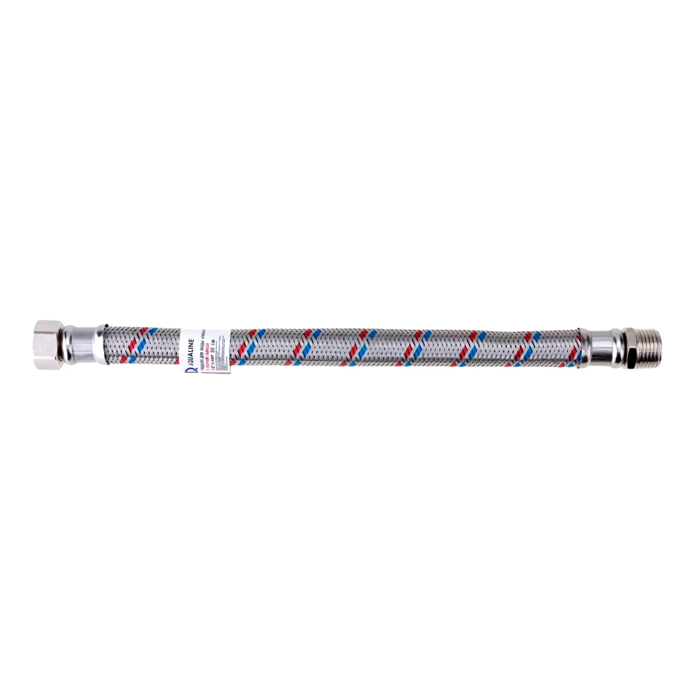 Подводка гибкая д/воды нерж М1/2"-Н1/2" 0.8м лат/г dвн13 ГИГАНТ AQUALINE 04942