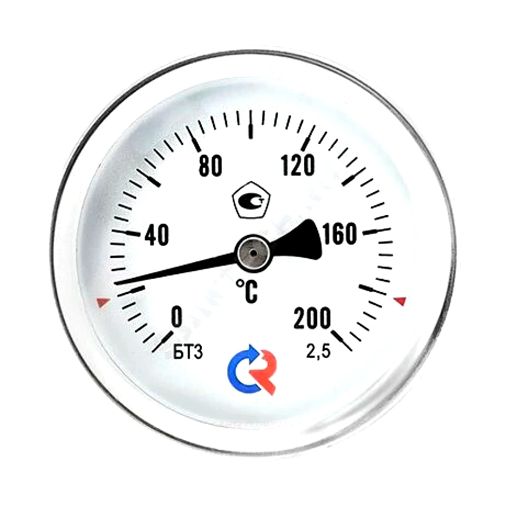 Термометр биметалл БТ-31.211 100С Дк63 L=100 G1/2" осев Росма 00000002405