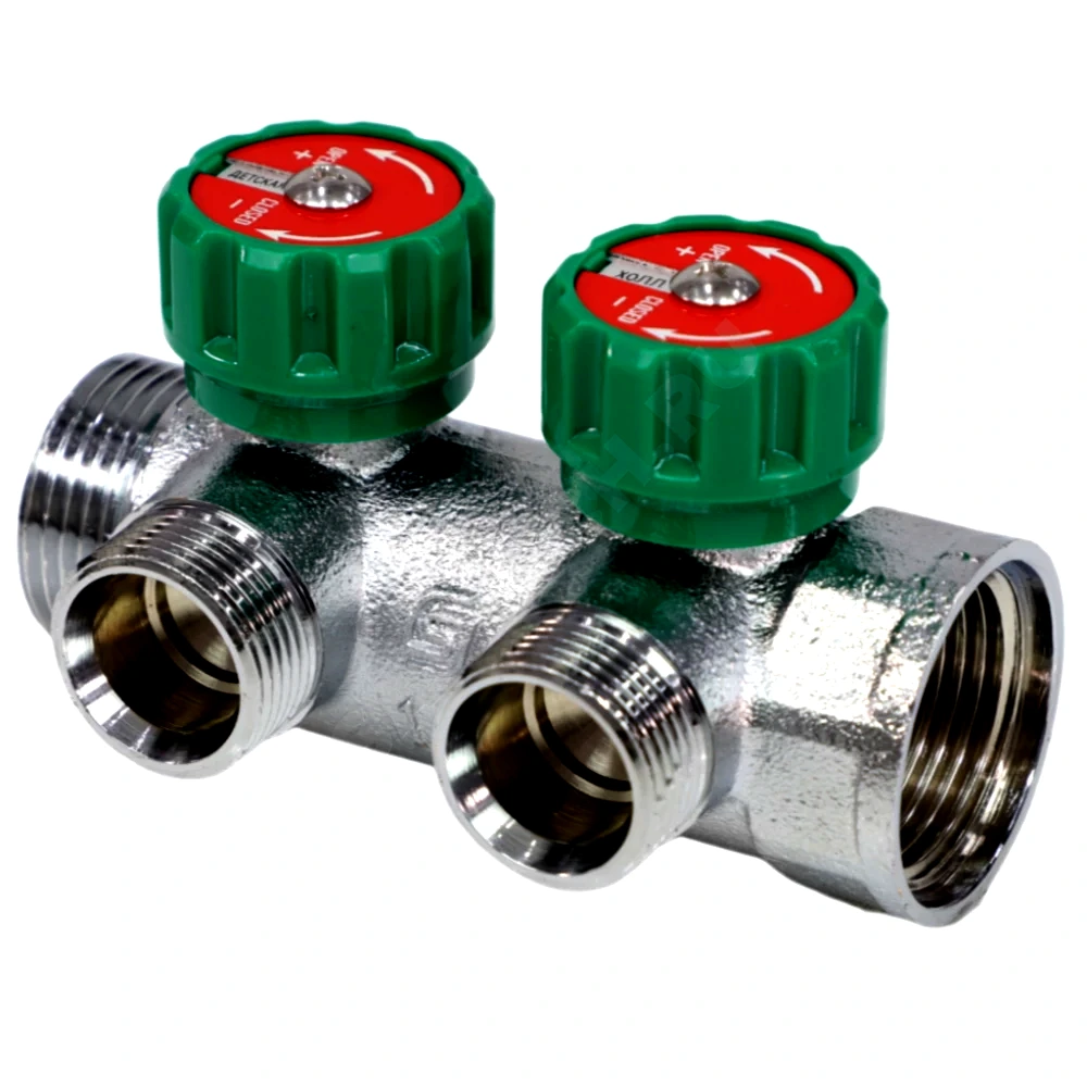 Коллектор лат клап рег 1" м/р 2в 3/4" ЕК н/р 45мм M111 SantechSystems