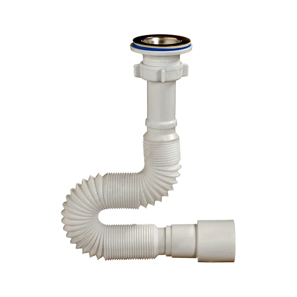 Сифон умыв гофр 1 1/4"x40/50 L=470-1250мм нерж/сетка Орио А-3014