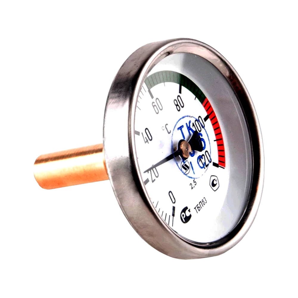 Термометр биметалл ТБП-Т 120С Дк100 L=50 G1/2" осев ЗТП Минск