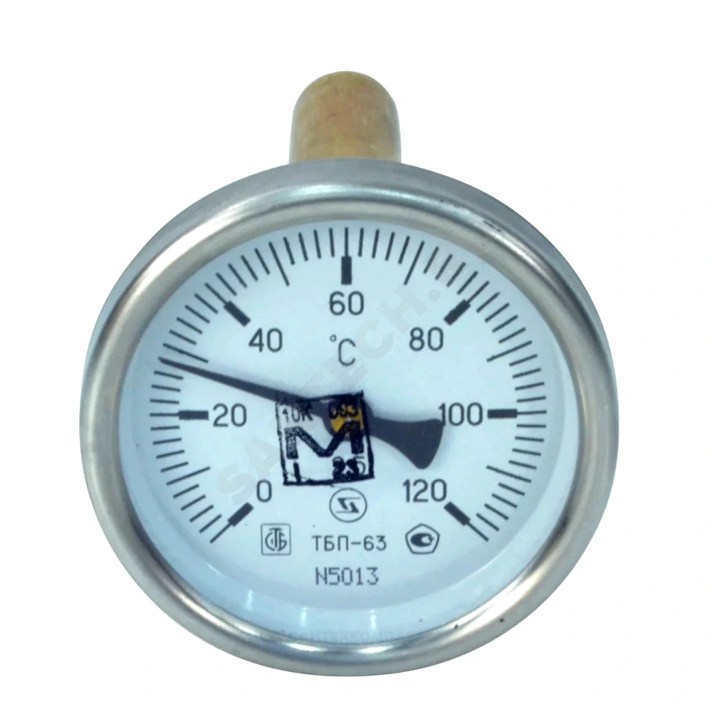Термометр биметалл ТБП-Т 120С Дк63 L=50 G1/2" осев ЗТП Минск