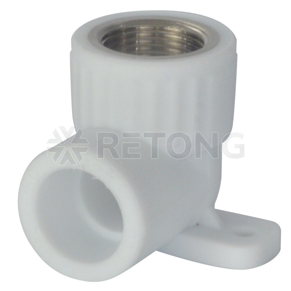 Угольник PP-R бел комб Дн20х3/4" ВР с креплением VALFEX 10120225