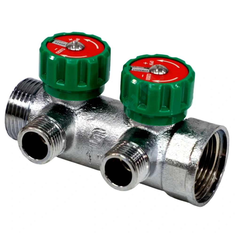 Коллектор лат клап рег 1" м/р 2в 1/2" ПУ н/р 45мм M110 SantechSystems