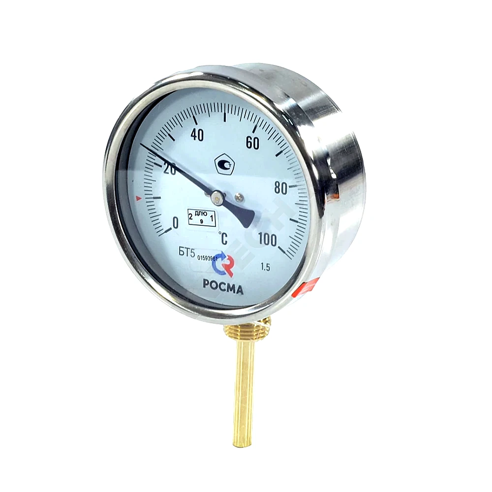 Термометр биметалл БТ-52.211 100С Дк100 L=64 G1/2" рад Росма 00000002633