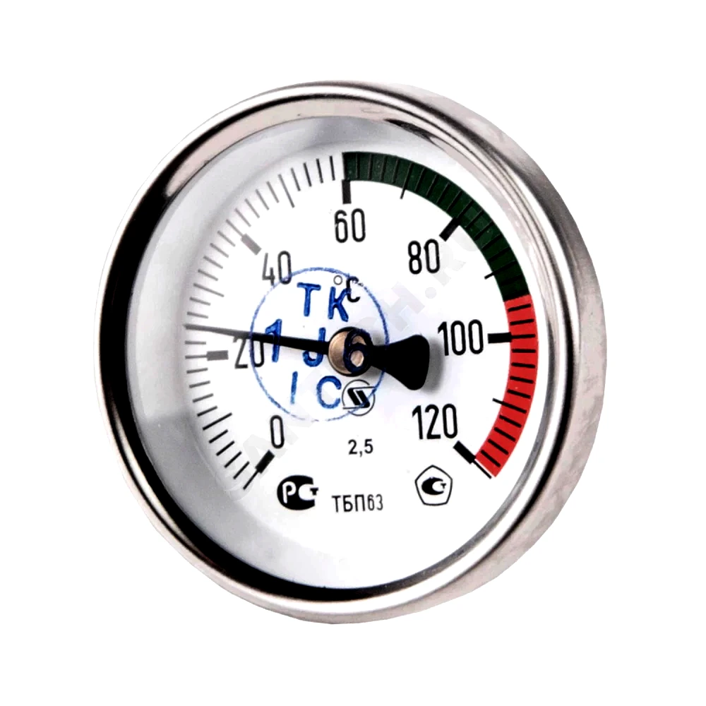 Термометр биметалл ТБП-Т 120С Дк100 L=50 G1/2" осев НПО ЮМАС