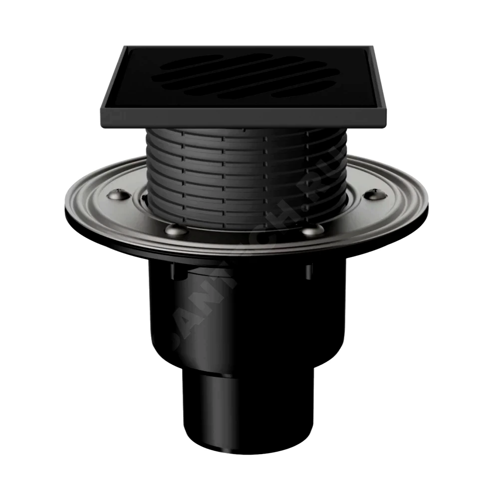 Трап рег верт/вып сух/затв Дн50/75/110 чуг/реш 150х150 T 310.1 PNsB Fachmann 04.024