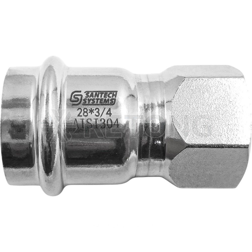 Муфта нерж AISI304 Дн28х1" пресс/ВР FS144 SantechSystems