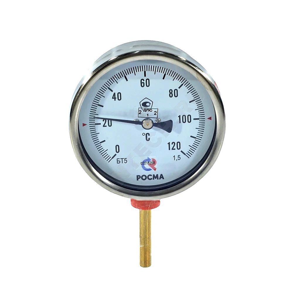 Термометр биметалл БТ-52.211 120С Дк100 L=64 G1/2" рад Росма 00000002644