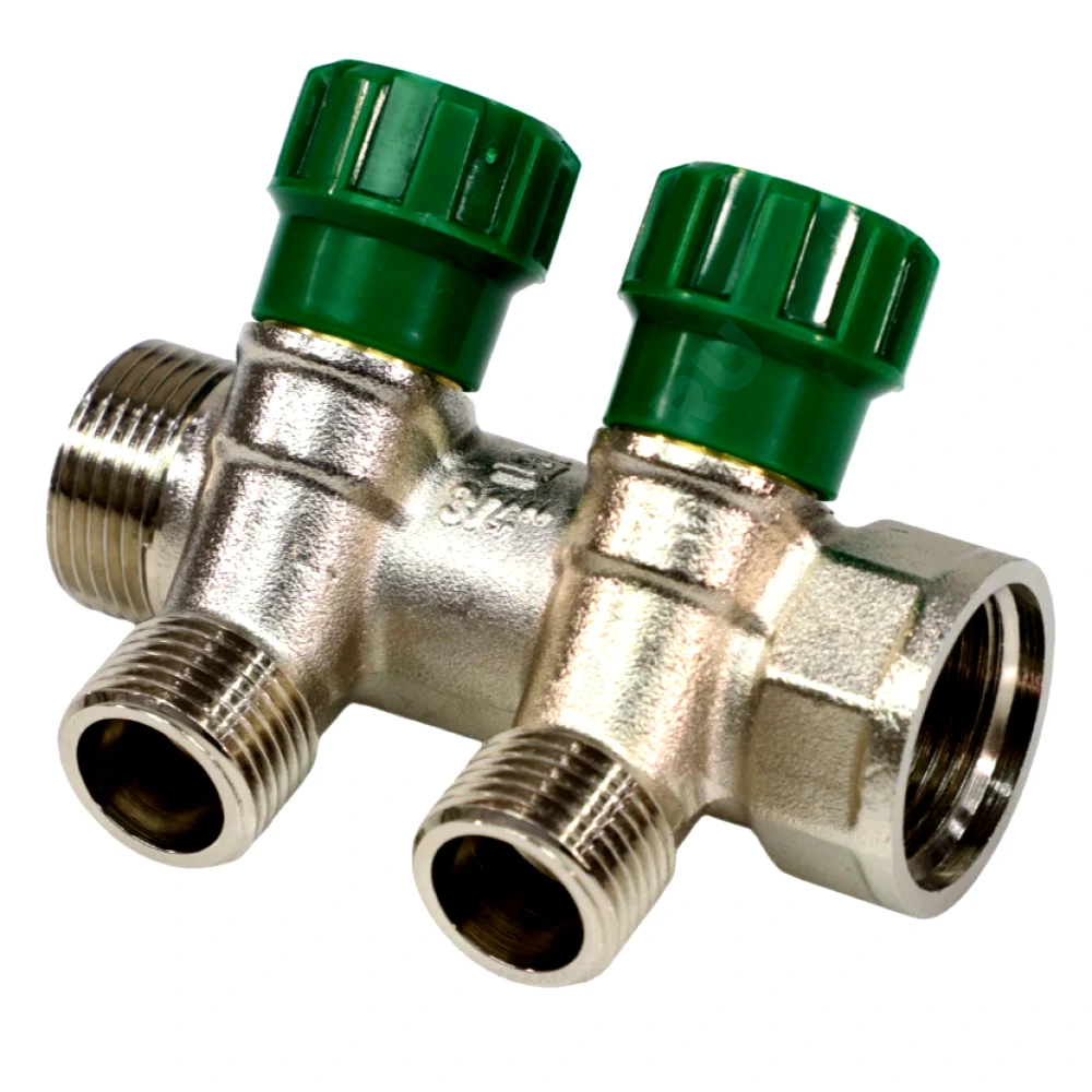 Коллектор лат клап рег 3/4" м/р 2в 1/2" ПУ н/р 36мм M210 SantechSystems