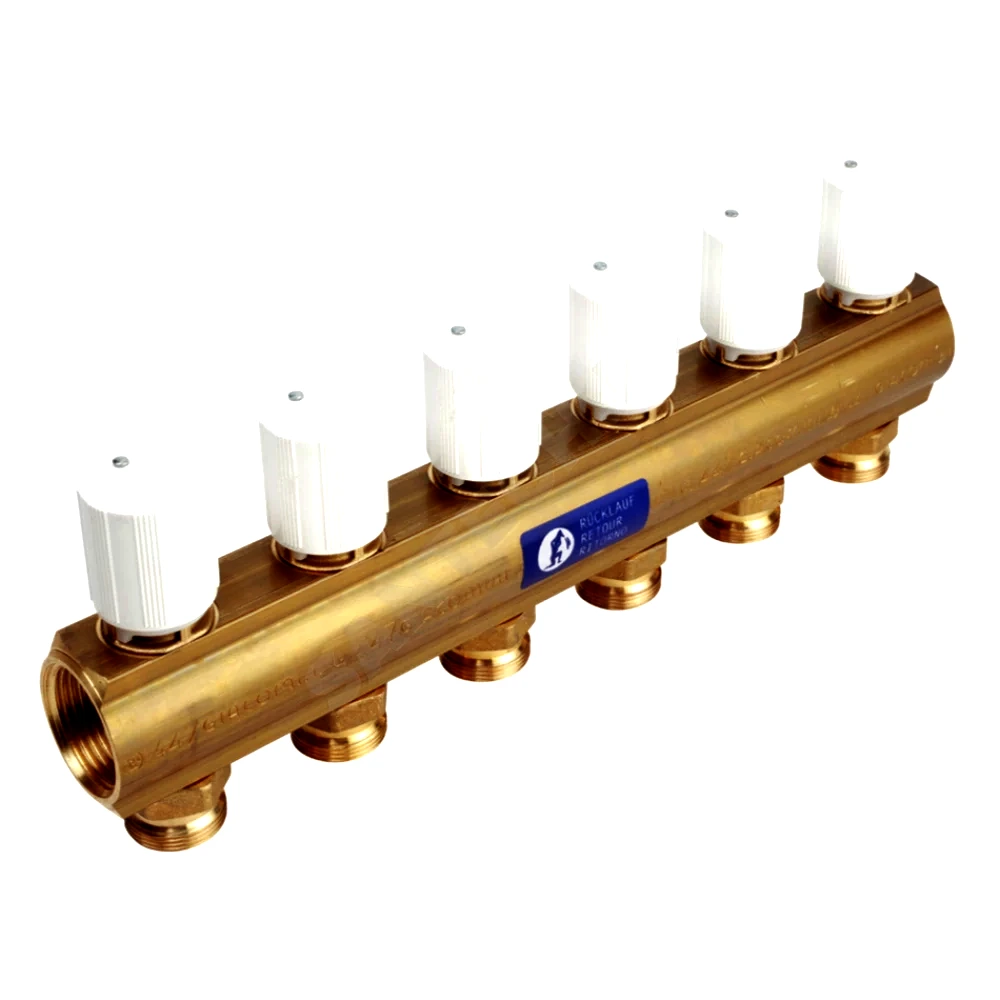 Коллектор лат клап терм 1" вн/р 7в 3/4" ЕК н/р 50мм Giacomini R553VY047