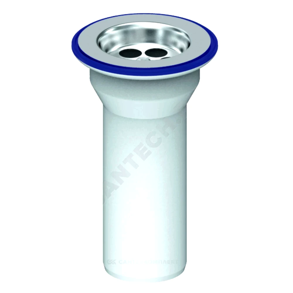 Выпуск литой мойки 1 1/2"x40 нерж/сетка Unicorn E35