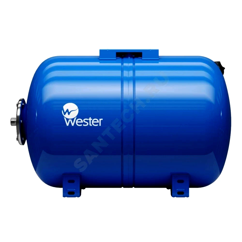Гидроаккумулятор гориз син 80л 10атм 1" НР WAO Wester 0-14-0990
