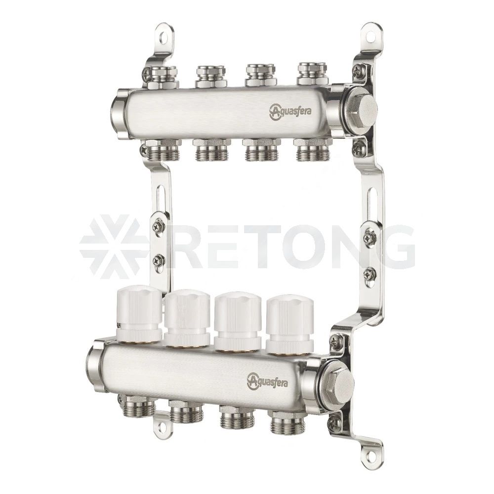 Группа коллект нерж баланс 1" м/м 3в 3/4" ЕК н/р Aquasfera 9504-02