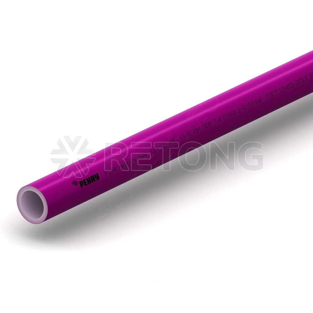 Труба PE-Xa/EVOH pink Дн25х3,5 Ру10 Т95C 50м Рехау 11360623050