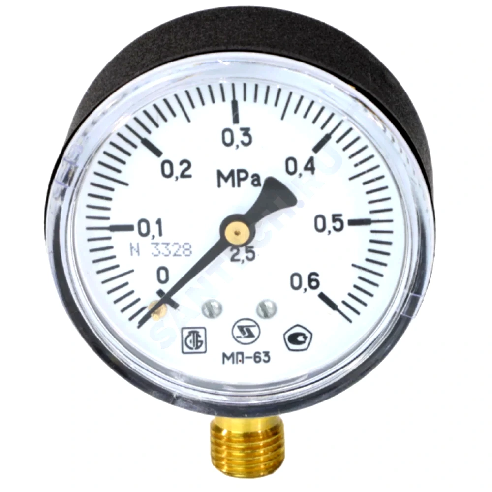 Манометр рад МП-63 0-1,0МПаДк63 G1/4" пласт ЗТП Минск