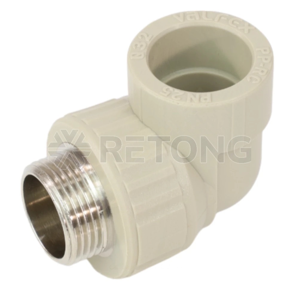 Угольник PP-R сер комб Дн25х3/4" НР VALFEX 10126025Г