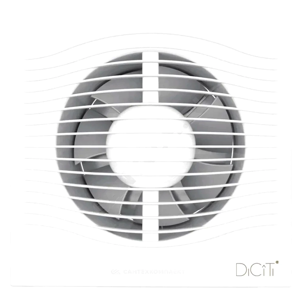 Вентилятор накладной пласт D125 обр клап бел DICITI SLIM 5C