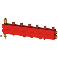 Коллектор д/котел 1 1/4" вн/р 3к 1" н/р Giacomini R586SEY03