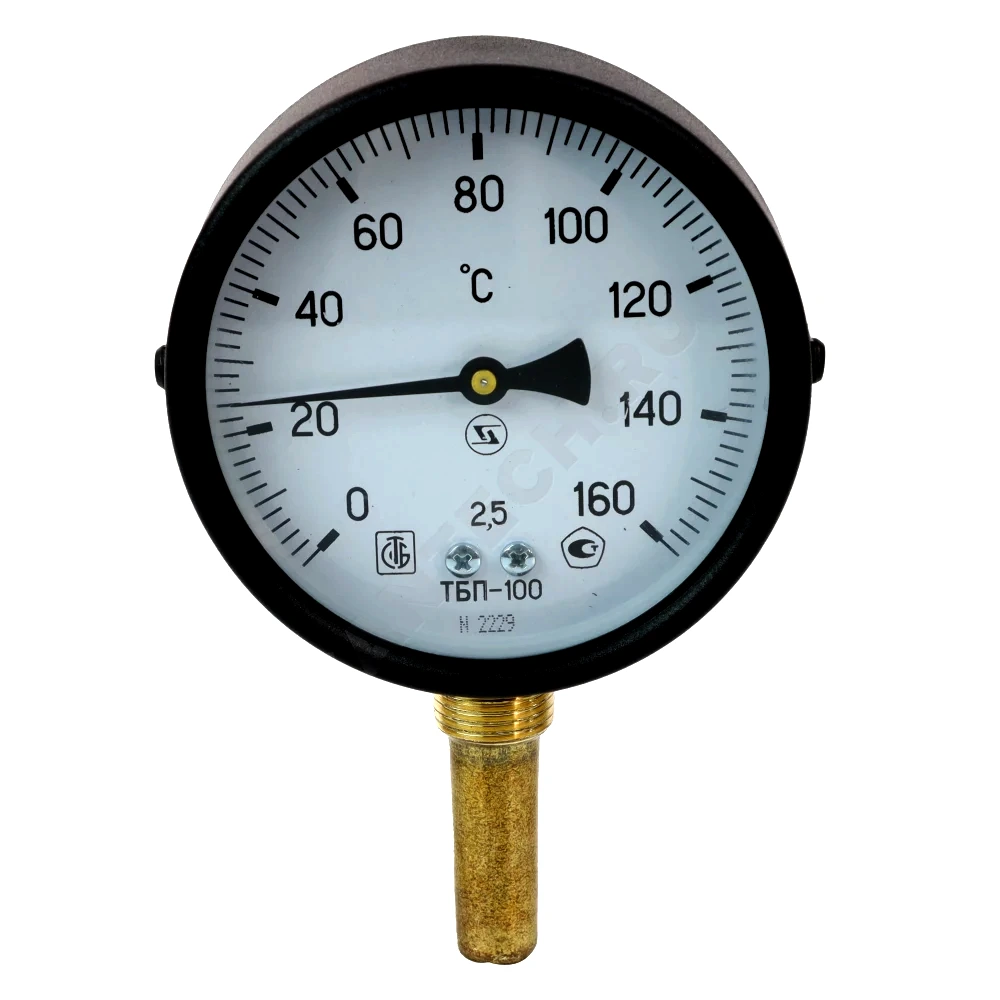 Термометр биметалл ТБП-Р 160С Дк100 L=60 G1/2" рад ЗТП Минск