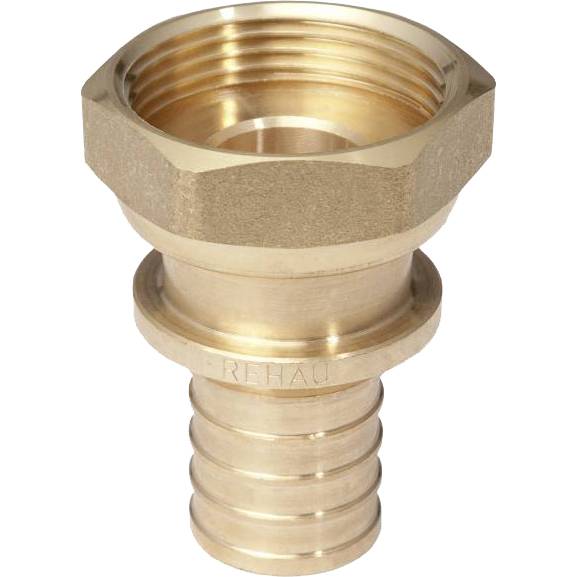 Соединитель PE-X бр аксиал Дн20х3/4" ПУ нак/г RAUTITAN RX+ Rehau 14563381001