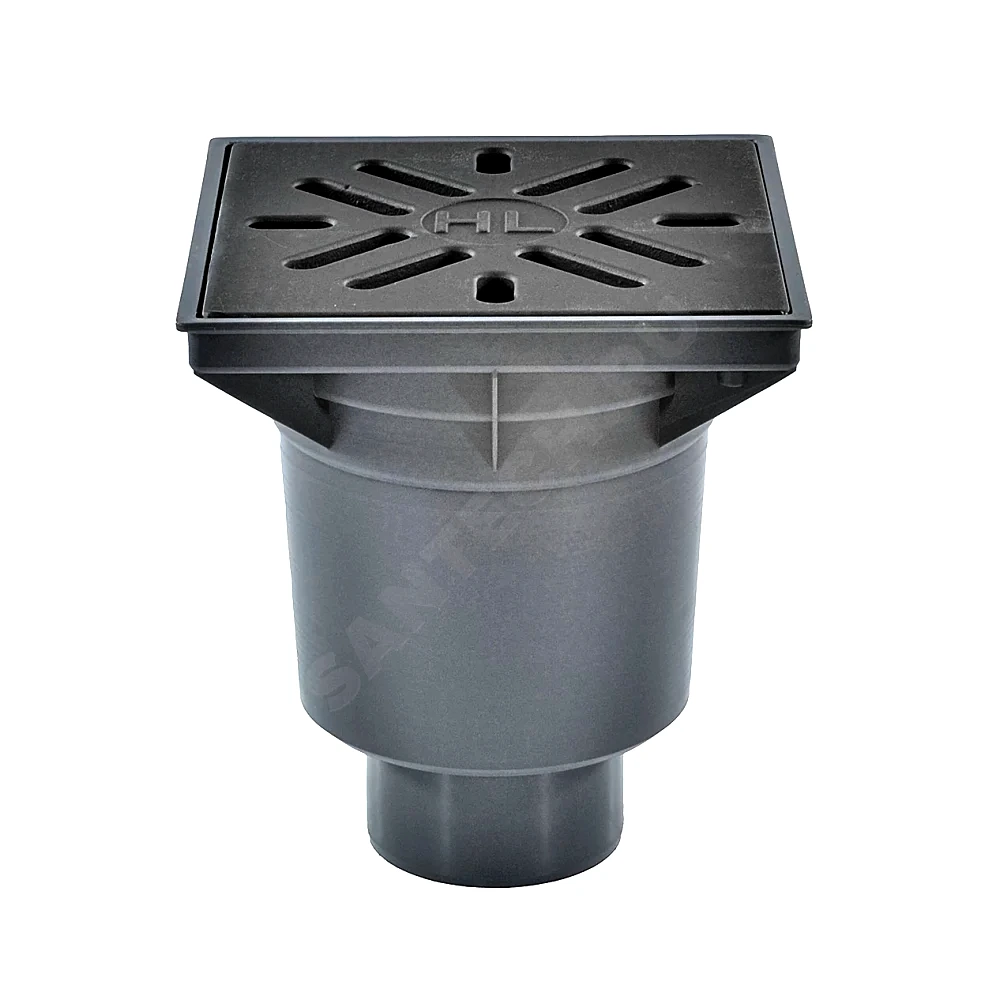 Трап нерег верт/вып сух/затв Дн110 чуг/реш 226х226 PERFEKT HL HL606/1