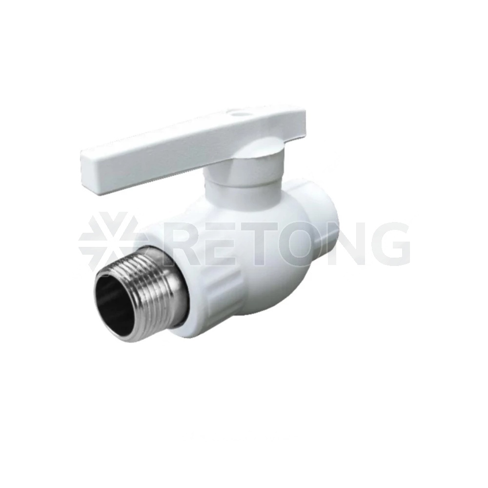 Кран шаровой PP-R бел Дн25х3/4" Ру25 НР VALFEX 10144225