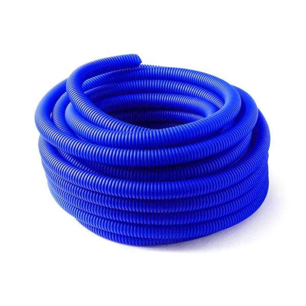 Труба гофрированная Varmega VM58002 ПНД 25 мм, синяя (для труб 16-22 мм), бухта 50 м