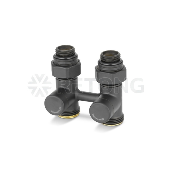 Узел нижнего подключения Varmega VMDV21-200415, 1/2"х3/4"EK НР, прямой, черный