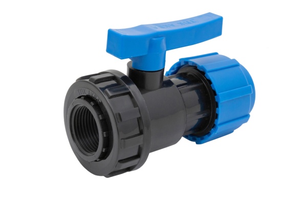 Кран шар компресс ПЭ Дн25х3/4" ВР Ру16 ТПК-АКВА 554222534