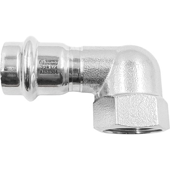 Угольник нерж AISI304 Дн22х3/4" пресс/ВР FS121 SantechSystems
