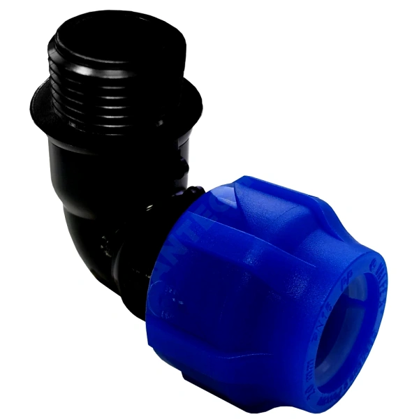 Отвод компресс ПЭ Дн50х1 1/2"х90гр НР Ру16 VALFEX 1210012450112