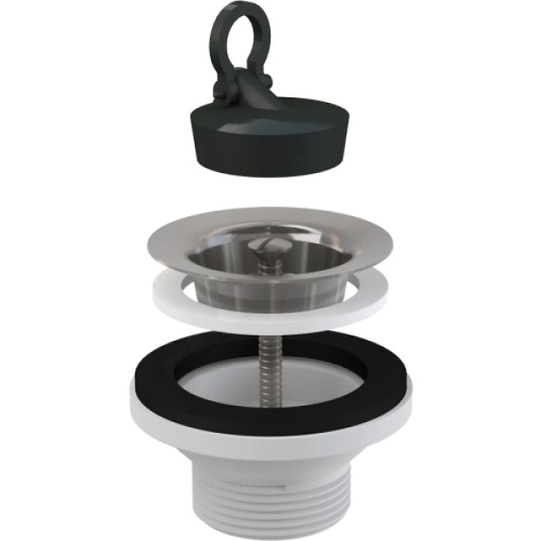 Выпуск умыв 1 1/4" с пробкой нерж/сетка Alca A31