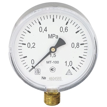 Манометр рад МТ-100 0-0,6МПаДк100 М20х1,5 ст Багория