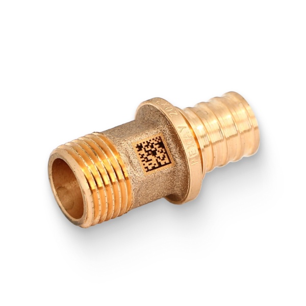 Муфта PE-X бр аксиал Дн20х1/2" НР RX+ Рехау 14563143001