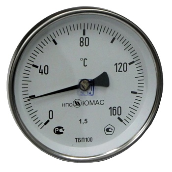 Термометр биметалл ТБП-Т 160С Дк63 L=50 G1/2" осев НПО ЮМАС