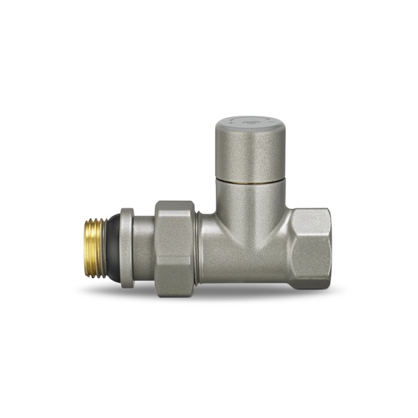 Радиаторный клапан ручной регулировки Varmega VMDV02-310404, 1/2" ВР-НР, прямой, серый