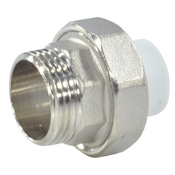 Муфта PP-R бел комб разъем Дн20х1/2" НР РосТурПласт 10640
