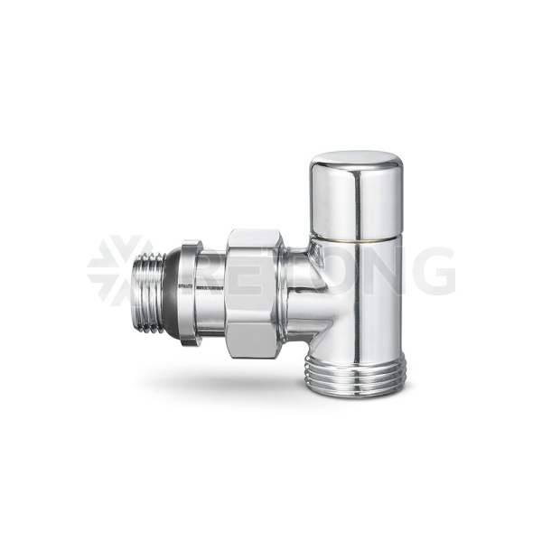 Запорный радиаторный клапан Varmega VMDV03-410415, 1/2"×3/4"ЕК НР, угловой, хромированный