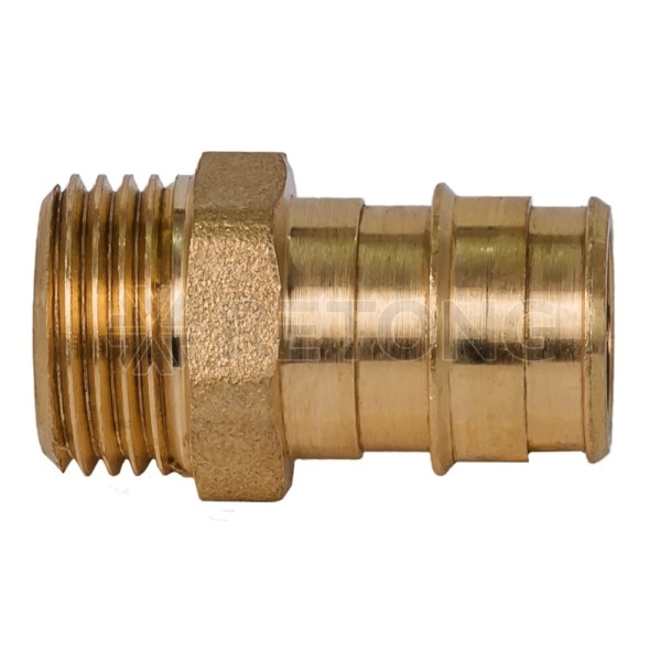 Муфта PE-X лат радиал Дн16х3/4" НР РОС .
