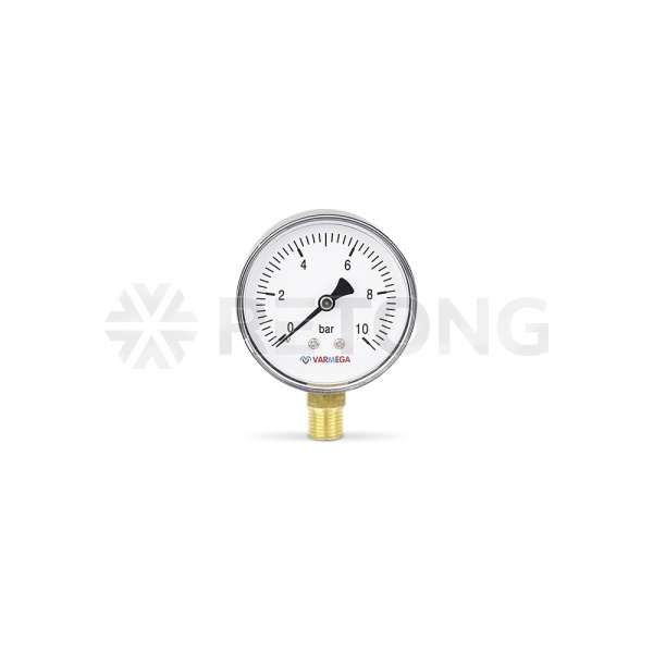 Манометр радиальный Varmega VMMT10-631002, диаметр 63 мм, 10 бар, 1/4"